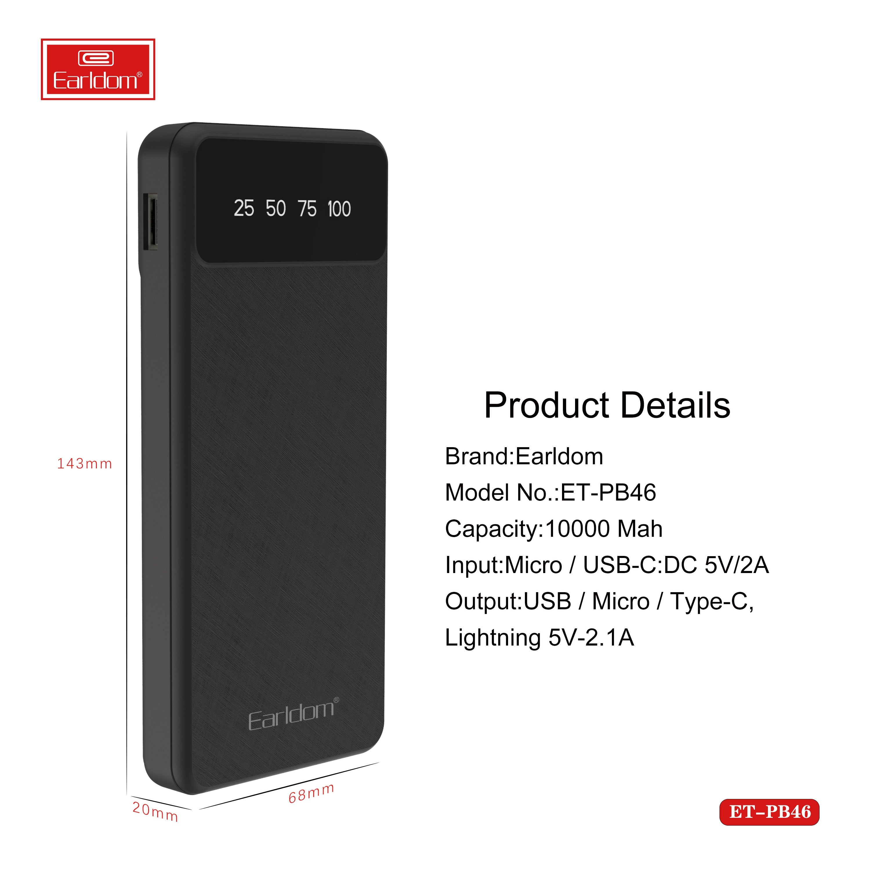 ET-PB46 Power Bank (10000mAh) ET-PB46 Power Bank (10000mAh)